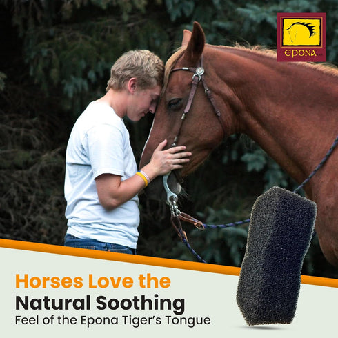 Epona Tiger's Tongue Horse Groomer, Scrubber Massager