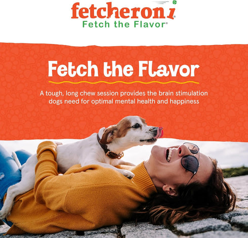 Stuffed Dog Bone, 5 to 6 Inches, Bacon and Cheese - Long Lasting Chew for Training and Treats