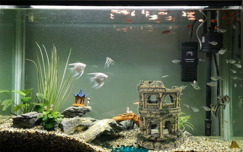 Antique Roman Column Ruins, European Castle Aquarium Decorations for Fish Tank Hideout