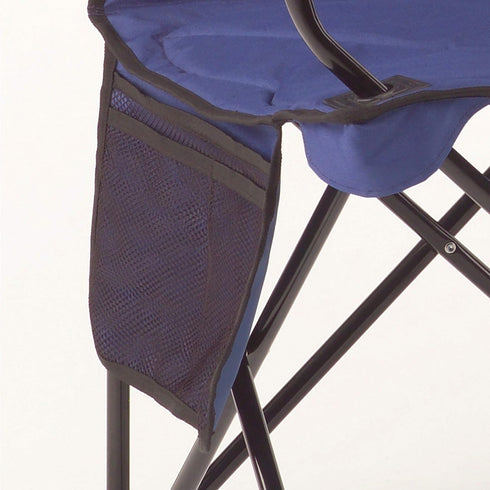 Portable Camping Chair by Coleman - 4-Can Cooler, Cushioned Seat, Side Pocket, Carry Bag