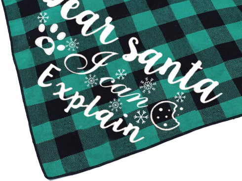 JPB Christmas Dog Bandana Pack of 4 Classic Buffalo Plaid Pets Scarf Triangle Bibs Kerchief Set