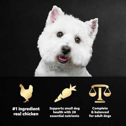 2.7 lb Cesar Small Breed Dry Dog Food for Small Dogs Rotisserie Chicken Flavor and Spring Vegetables Garnish, Bag