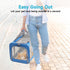 Large Blue Cat Carrier for Small, Medium, and Large Cats, Portable Soft Travel Carrier, Airline Approved Cat Bag