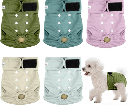 Dog Diapers Female 5pcs,Reusable Dog Doggie Puppy Doggy Diapers Female, Period Panties
