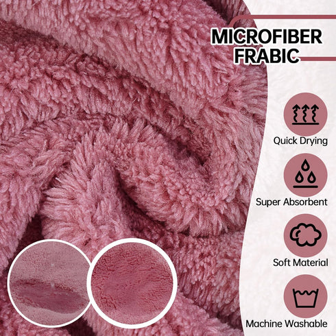 Magic Sticker & Belly Strap Dog Drying Coat, Microfibre Material Fast Drying Super Absorbent Towel, Dog Robes for After