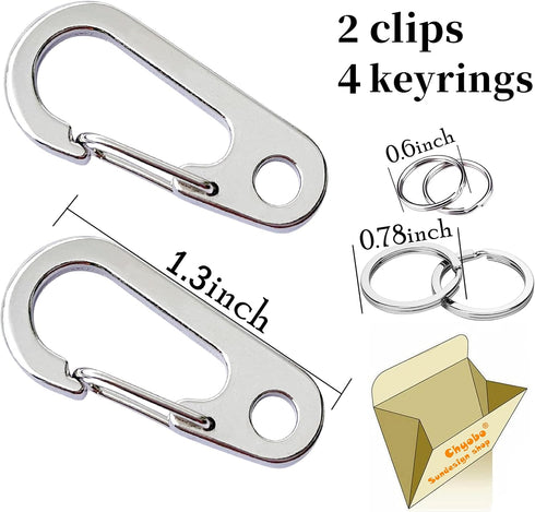 Stainless Steel Dog Tag Quick Clips for Medium and Large Dog Collars
