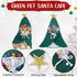 3 Pieces Christmas Pet Costumes Set, Includes Puppy Cat Cloak with Star, Pompoms, Antlers Headband, Santa Cape