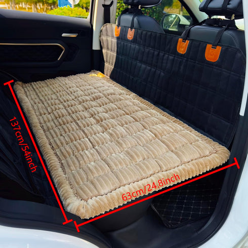 24.8x54inch) Dog Bed for Car, Backseat Pet Bed Mat, Dog Seat Cover for Car Back Seat, Non-Slip Travel Pet Mat, Fit