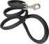 Dogs My Love 4ft Long Round Genuine Rolled Leather Dog Leash, Black, Large: 1/2"