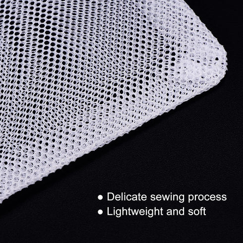 PATIKIL 4 Pack Aquarium Filter Media Bags 10x10cm, White Mesh Bags with Zipper for Fish Tank