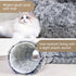 Cat Tunnel Bed for Indoor Cats, Peekaboo Cat Cave with Washable Soft Play Mat, Furry Cat Tube, for Kitten/Puppy/Rabbit