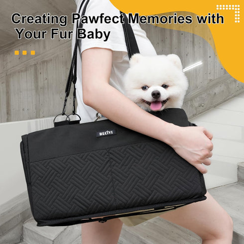 12lbs, Console Dog Car Seat for Small Dogs Cats Up to Anti-Collapse Pet Armrest Booster Seat with Soft Pillow,Non-Slip