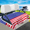 YOKYHOM Golf Cart Seat Covers American Flag Design Towel Blanket for 2-Seat Golf Carts, 100% Microfiber