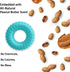 Playology Durable Dog Toys Dual Layer Ring Chew Toy, Peanut Butter Scented Blue Toy for Medium Dogs