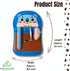 27 Inch Cat Wall Mat with Charms - Soft Felt Play Pad & Storage (Blue Bear)