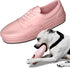 Premium Beef-Flavored Dog Chew Toy - Large Sneaker Shoe - Natural Rubber, Heavy Duty, Powder Pink