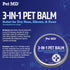 Pet MD Dog Paw Balm, 3-in-1 Moisturizer for Paw, Nose/Snout & Elbow, 2 oz Paw Wax with Shea Butter