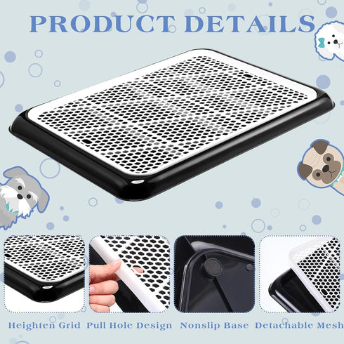 1 Mifoci Pcs Dog Pee Pad Holder Potty Tray Portable Dog Litter Box Toilet Training for Small Medium Large Pet Puppy
