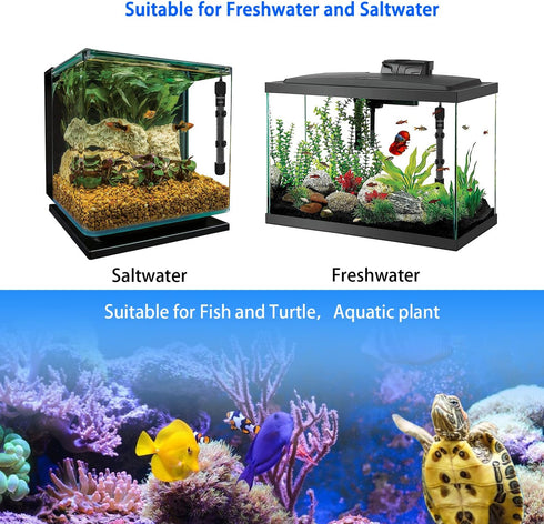 Adjustable Mini Aquarium Heater, 200W Submersible Small Fish Tank Heater with Digital Display