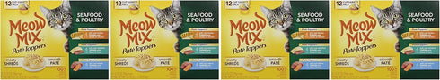 Meow Mix Company 799451-Pack, 4 Mix Pate Topper Seafood/Chicken Variety, 2.75-Ounce, (Pack of 4)