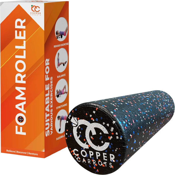 Copper Carrots Foam Rollers 6 x 18 Inch High Density EPP Foam Roller for