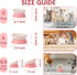 French Bulldog Food Bowl, Slanted Tilted Pug Feeder for Small Dogs, Puppies, Cats (Pink, 2 Cup)