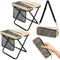OrbitShell 2 Pack Portable Folding Stools, Collapsible Pocket Chair, Foldable Camping Stool for