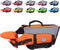 VIVAGLORY Front Float Dog Life Vest, Dog Jacket for Swimming & Boating, Ripstop & Buoyancy for Puppy, XXS, Bright Orange