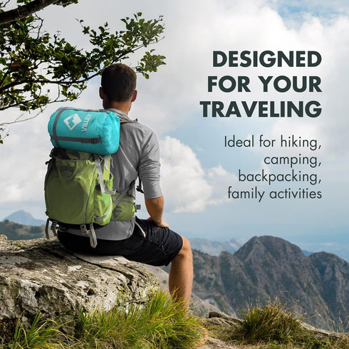 VILLEY Mummy Sleeping Bag - Lightweight Backpacking Sleeping Bag for Adults & Kids, 3-4 Seasons