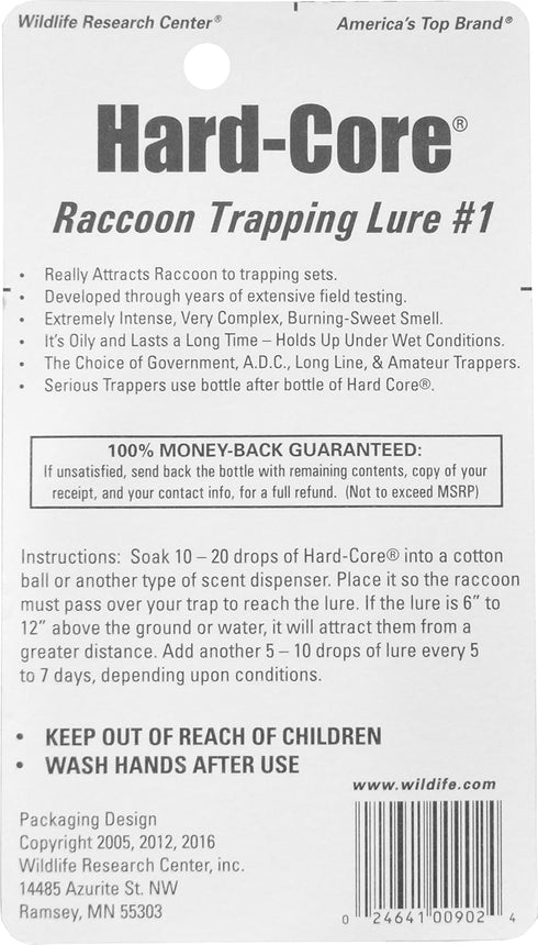 Wildlife Research Center Hard Core Attractant Scent #1 for Raccoon Hunting and Trapping