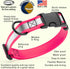 Dogline BioThane Reflective Dog Collar – Waterproof Heavy Duty Dog Collars – High Visibility Quick Release Dog Collar with Sturdy Buckle – Fun Modern Colors – Comfortable and Safe