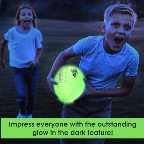Glow in The Dark Football, Light Up Holographic Youth Size 6, Sports Gifts for Boys