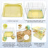 Hamiledyi Portable Hamster Cage, 2 Layers Dwarf Hamster Habitat with Exercise Wheel for Small Animals