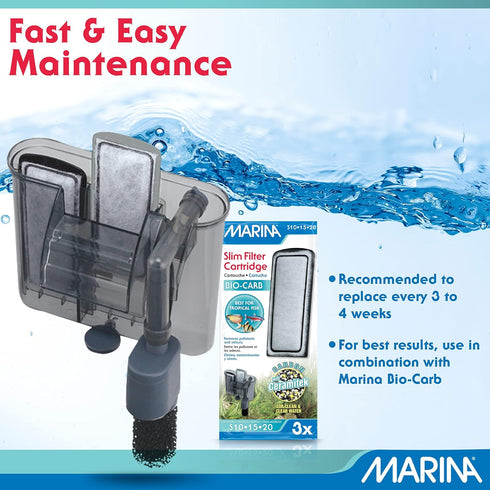 Bio Clear Ceramic Replacement Cartridge Marina for Slim Filters, 3 Pack, White