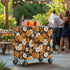 Xumfabuy 80 Cooler Cover, Floral Print Outdoor Bar Cart Cover Compatible with Most Quart Patio Cooler Cart, Ice Chest