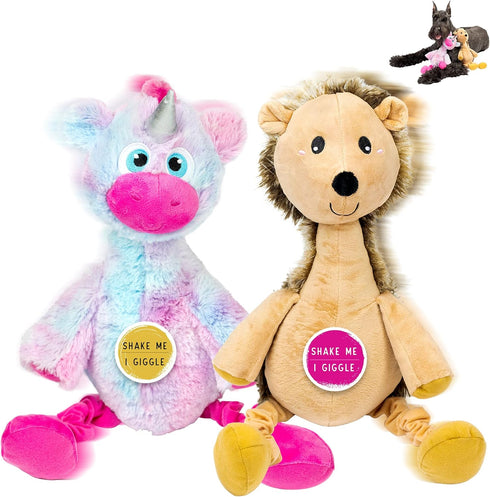 Pet Craft Supply Jiggle Giggle Dog Toys, Funny Giggling Sound, Soft Chew Cuddle Plush Toy for Medium to Large Breeds