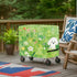 Xumfabuy 80-100 Patio Cooler Cover, Outdoor Bar Cart Cover for Quart Rolling Ice Chest Cooler, Grass Print Cart Covers
