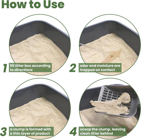 Almo Nature Natural Unscented Cat Litter, 5 lbs, Non-Toxic, 100% Plant-Based, Clumping, Biodegradable