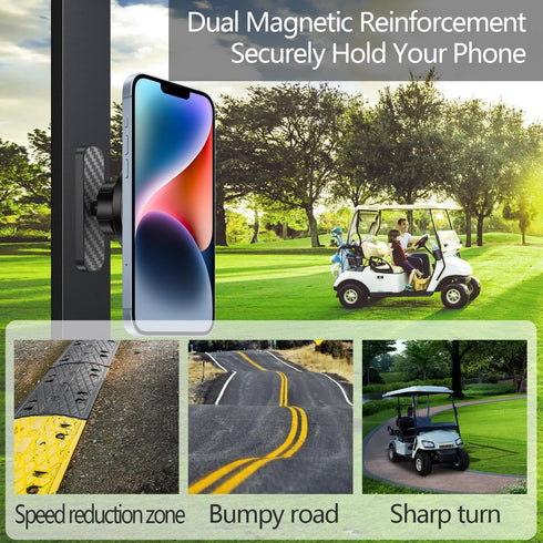 iPhone16 15 14 13 12 N52 Icon,360 Magnetic Golf Cart Phone Holder,Compatible with MagSafe Series,Strong Magnet,Golf