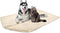 PetAmi Fluffy Waterproof Dog Blanket for Large Dogs - Soft Warm Sherpa Throw, Reversible Cat Blanket, Washable (Beige
