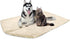 PetAmi Fluffy Waterproof Dog Blanket for Large Dogs - Soft Warm Sherpa Throw, Reversible Cat Blanket, Washable (Beige