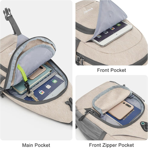 G4Free Backpack RFID Sling Bag Crossbody Small Chest Shoulder Bag Hiking Outdoor