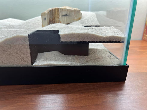 Aquarium Undergravel Fish Tunnel - Fish Hide, Reptile Hide, Corner Tunnel, SIZE 8.25"x 8.25", Made in The USA