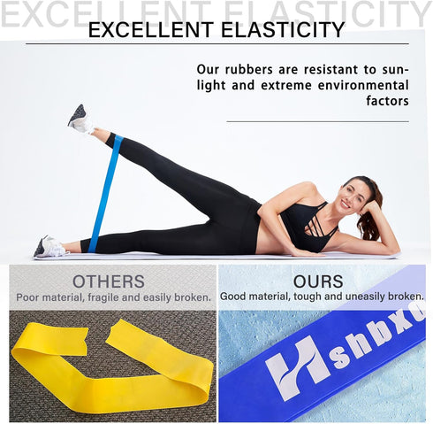 Resistance Bands Set for Working Out, Physical Therapy, Stretching, Suitable for Rehab, Yoga, Pilates, Home Exercise