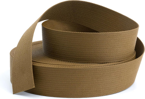 (1 1/2 Inch) Berry Compliant Coyote Brown Lite Weight Nylon Webbing Closeout
