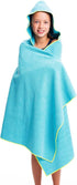 Swimming Flow Quick Dry Swim Towel with Hood - Microfiber Hooded Towel for Competitive and Other Water Sports (Blue)