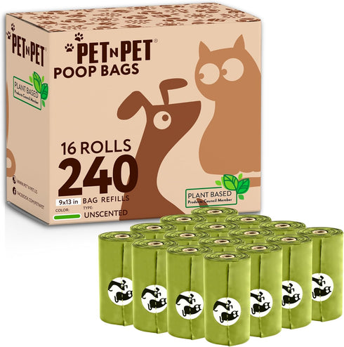 Pet N Pet Poop Bags For Dogs, 240 Counts Plant Based Dog
