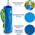 TRIWONDER Handheld Water Bottle for Running, 17 oz Soft Flask with Hand Strap, BPA Free, Blue