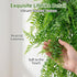 RAINFLOW 2PCS Decor(L31.5) Reptile Plants for Terrarium - Fake Hanging Terrarium Plants, Artificial Boston Fern
