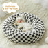 BFPETHOME Round Donut Dog Bed for Small Dogs, Calming Indoor Cat Bed with Non-Slip Bottom, Machine Washable Plush